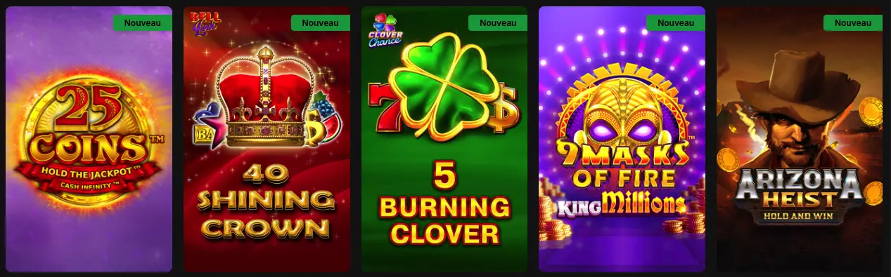 Horus casino nouveaux jeux