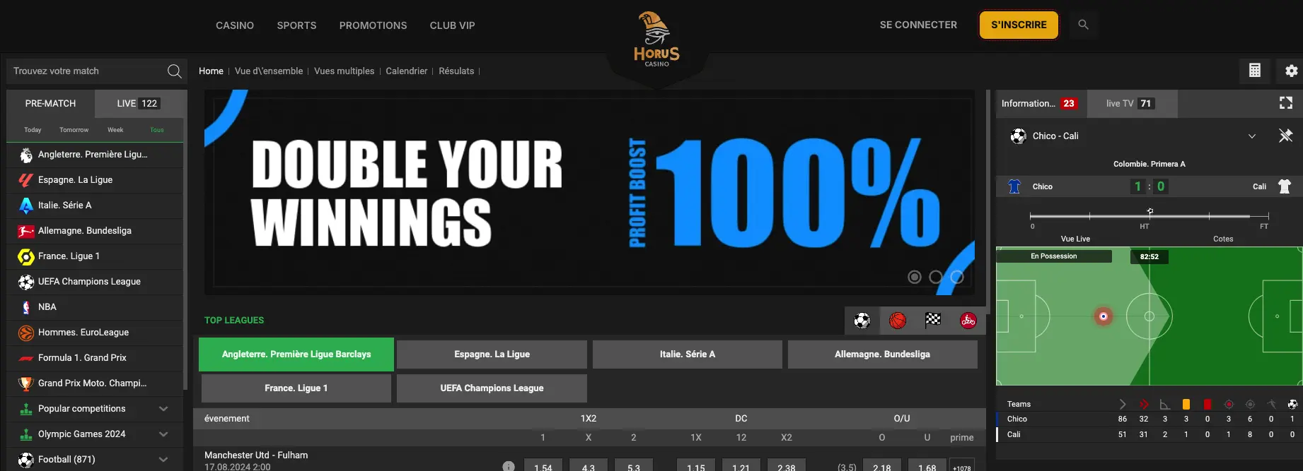 Horus casino sports